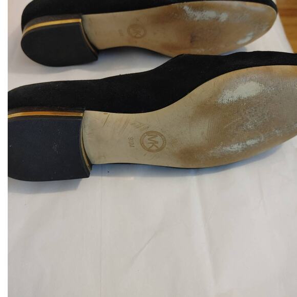 Michael Kors Flats Natasha Star Applique Black Suede Flats Sz. 9.5 - Picture 7 of 8
